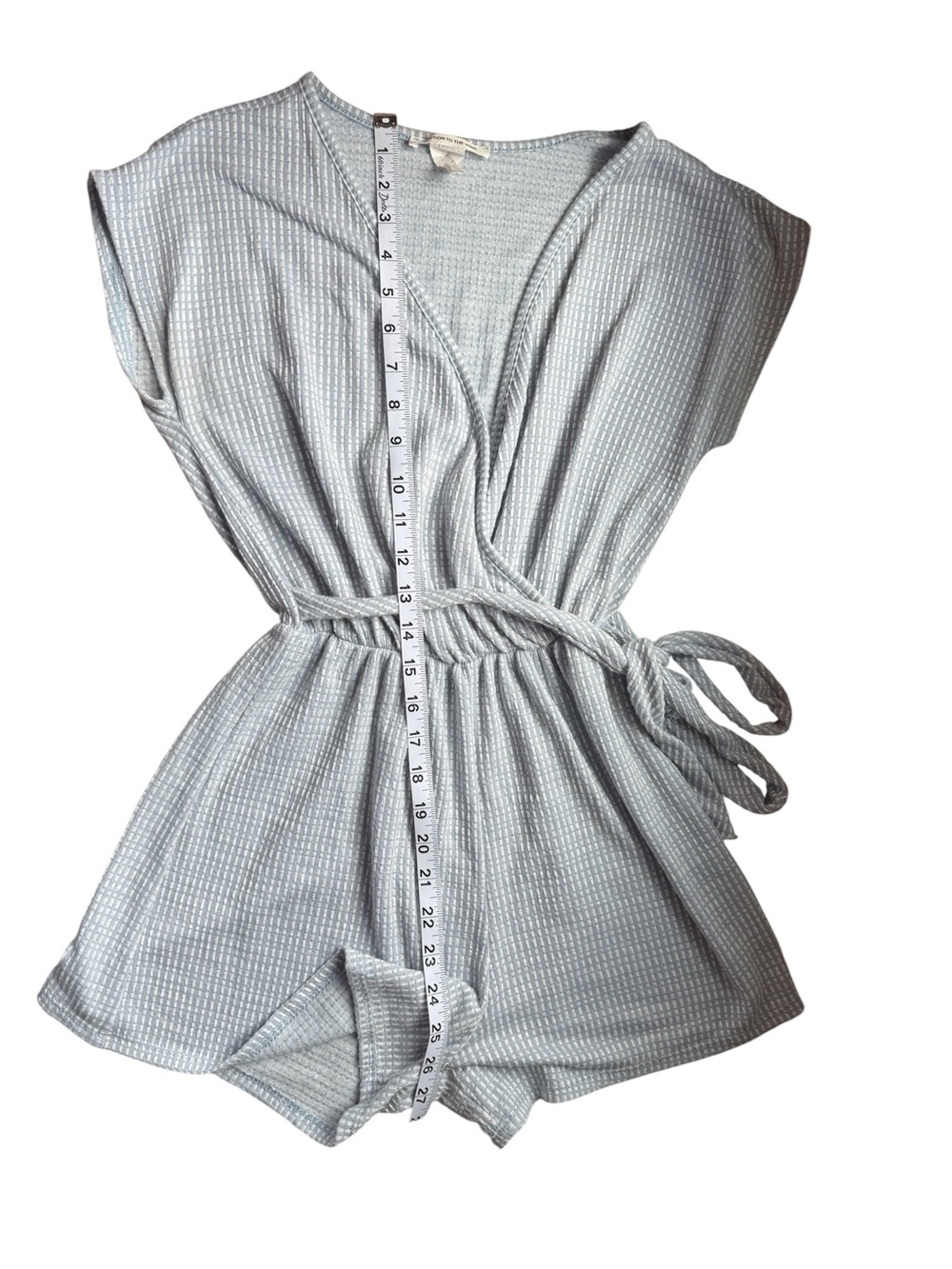 Caution To The Wind Light Blue Knit Romper size small - Picture 5 of 6